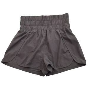 New Me High Waisted Running Shorts, Army Green, Size Small